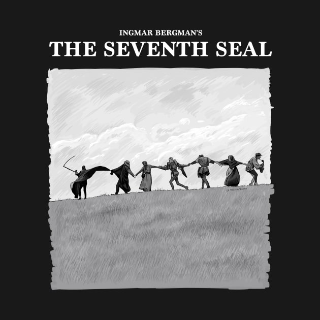 The Seventh Seal Illustration with Title by burrotees