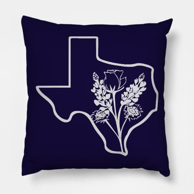 Texas Wildflowers Pillow by TeesForChange