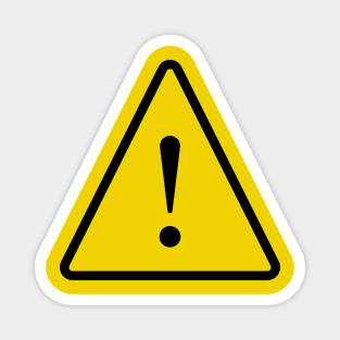 Yellow Caution Sign Symbol Magnet