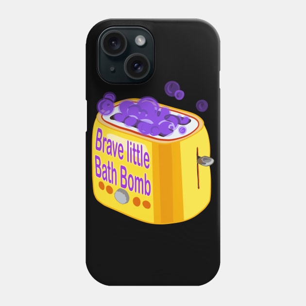 Retro inscription "Brave little bath bomb" Phone Case by shikita_a