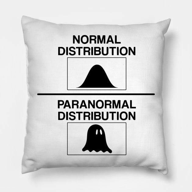 Normal Distribution Paranormal Distribution Pillow by labstud