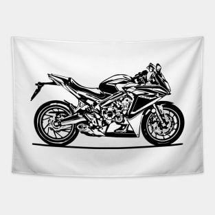 CBR650F Motorcycle Sketch Art Tapestry