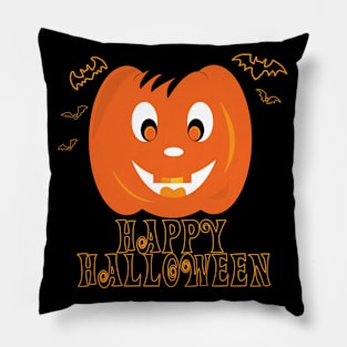 Cute Happy Halloween Pumpkin Pillow