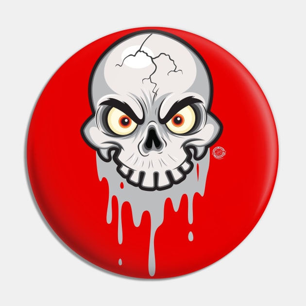 Skully Grey Pin by Goin Ape Studios