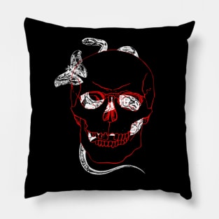 Skull And Snake Pillow