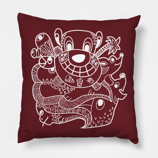 Coloring Book Design Pillow by SillyShirts