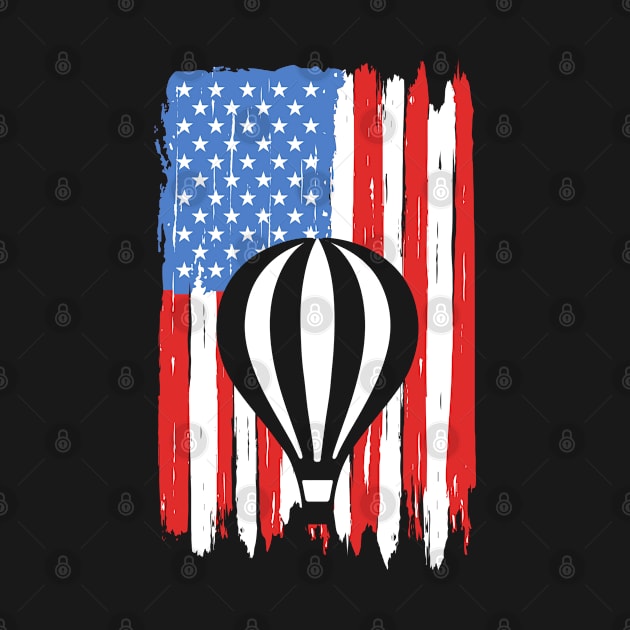 American Flag Ballooning Graphic by adik