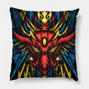 Red Blue Viper Chinese Dragon Pillow