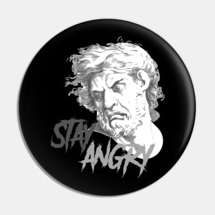 Stay Angry statue Pin