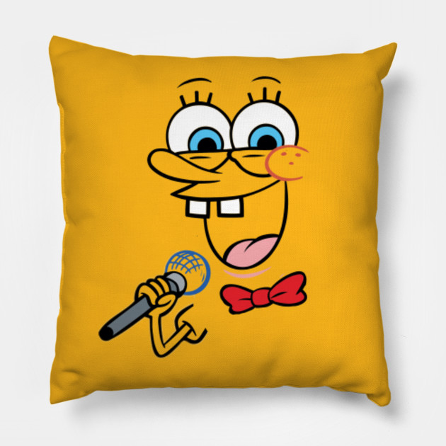 singing spongebob spongebob squarepants pillow teepublic