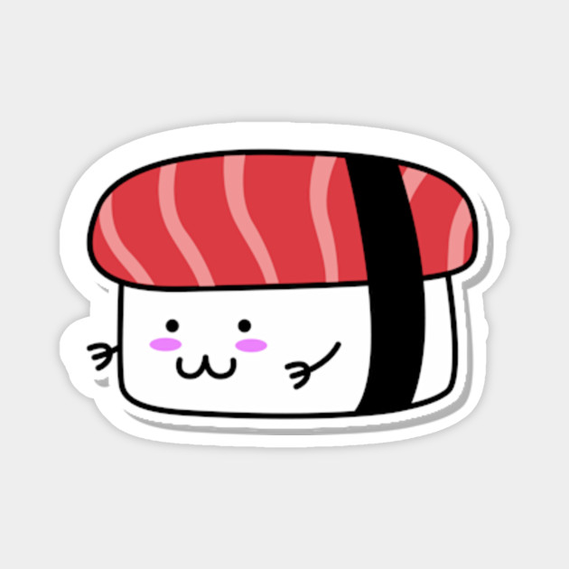 Cute Kawaii Sushi Cartoon Drawing Sushi Lover Magnet Teepublic Au