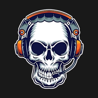 Hardcore Gaming Skull Design T-Shirt