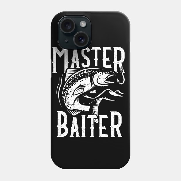 Master Baiter white print Phone Case by G! Zone