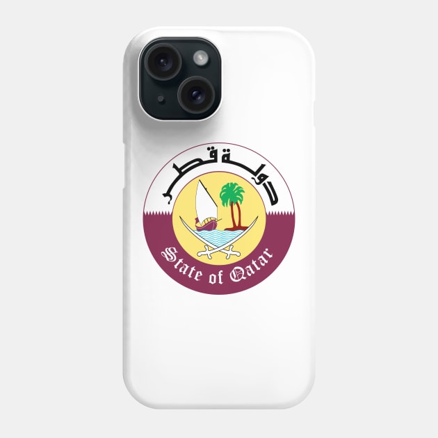 Emblem of Qatar Phone Case by Wickedcartoons