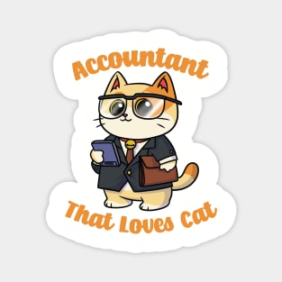 Accountant That Loves Cat Magnet