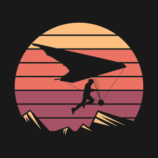 Retro Hang Gliding Hang Glider Silhouette T-Shirt