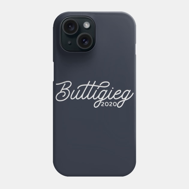 Buttigieg 2020, monoline script text. Pete for America in this presidential race Phone Case by YourGoods