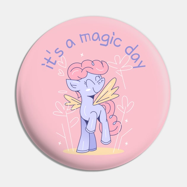 Cute Little Pony Magical Pin by Tip Top Tee's