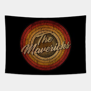 arjunthemaniac, circle retro faded The Mavericks Tapestry