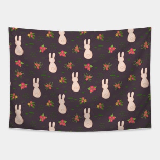 Flower Bunnies Tapestry