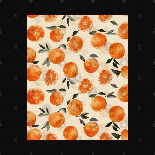 Organic Oranges Boho Pattern by Trippycollage