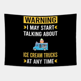 Warning Ice Cream Truck Trucks Tapestry