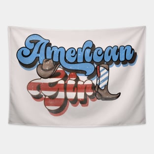 American Girl Distressed Aesthetic Tapestry