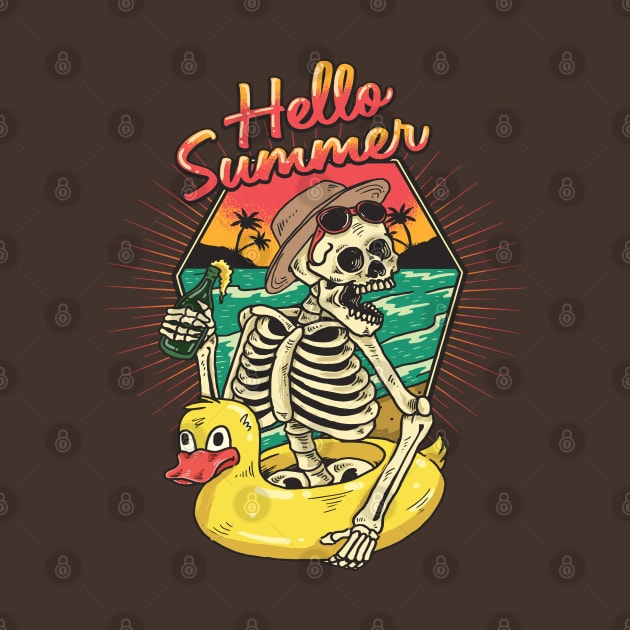 Summer skeleton by designtshirtcity