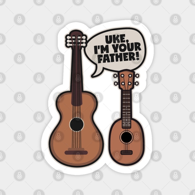 Ukulele Guitar Saying Uke I am your father Magnet by voidea