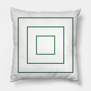 Green Square in Green Square in Green Square Pillow