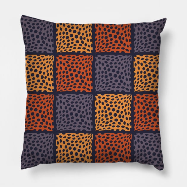 Dot Pattern (Shades of Autumn) Pillow by lents