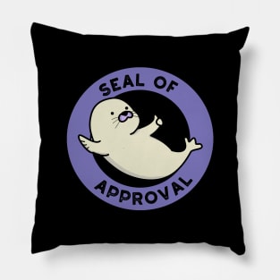 Seal Of Approval Cute Seal Pun Pillow