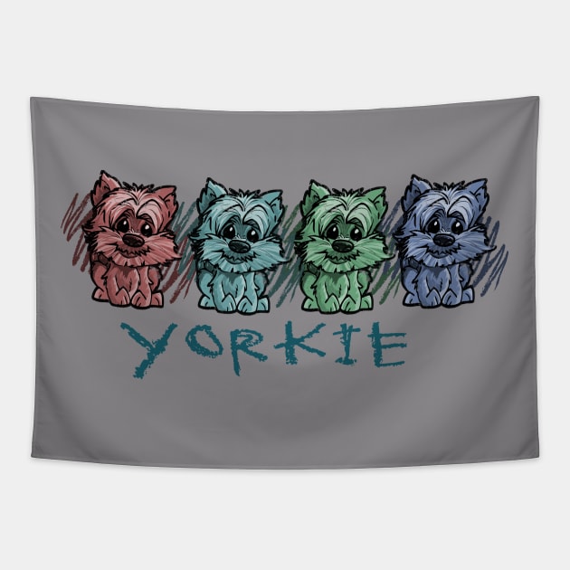 YORKIE Yorkshire Terrier Tapestry by ATOMIC PASSION