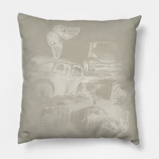 cars in secret forest Pillow