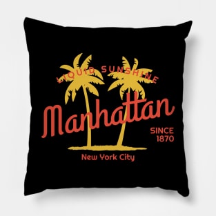 Manhattan - Liquid Summer Since 1870 Pillow