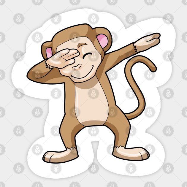 Monkey at Hip Hop Dance Dab - Monkeys - Sticker | TeePublic Monkey at Hip Hop Dance Dab - Monkeys - Sticker | TeePublic