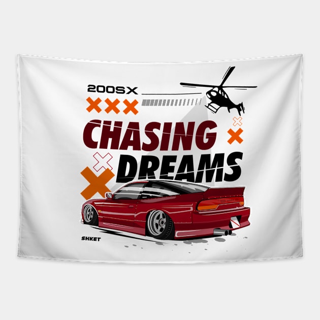 200SX JDM LEGENDS Tapestry by shketdesign