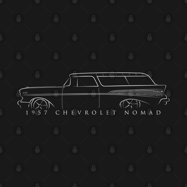 1957 Chevy Nomad - profile stencil, white by mal_photography