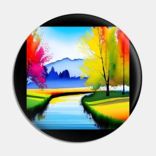 Watercolor landscape Pin