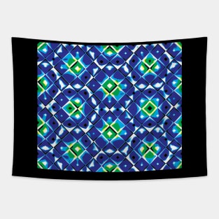 Abstract geometric shapes -blue Tapestry