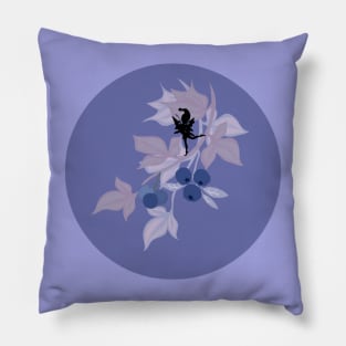 Purple Fairy Blueberry Pillow