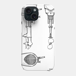 Outboard Motor for Boats Vintage Patent Hand Drawing Phone Case