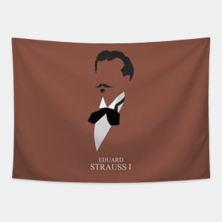 Eduard Strauss I - Minimalist Portrait Tapestry