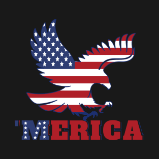 eagle american flag 4th of july T-Shirt