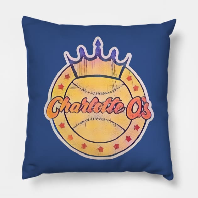 Charlotte Orioles Baseball Pillow by Kitta’s Shop