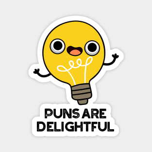 Puns Are Delightful Cute Bulb Pun Magnet