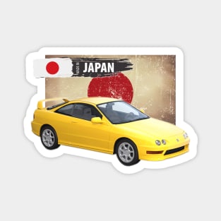 Yellow Acura Integra 1999 08 Magnet