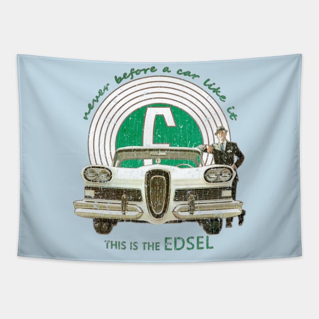 Edsel You've Arrived 1958 Tapestry by Yossh