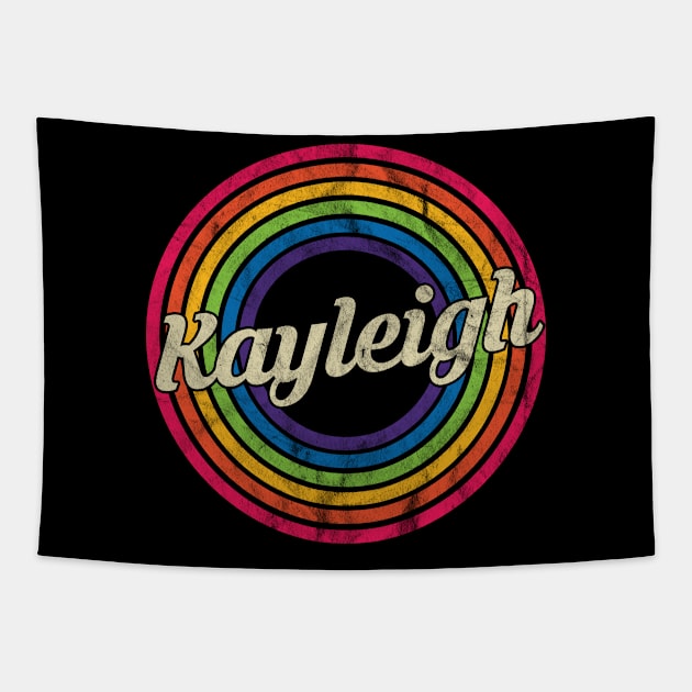 Kayleigh - Retro Rainbow Faded-Style Tapestry by MaydenArt