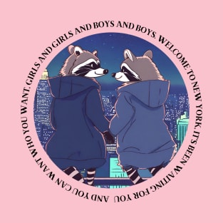 Welcome to New York Sapphic Raccoons T-Shirt